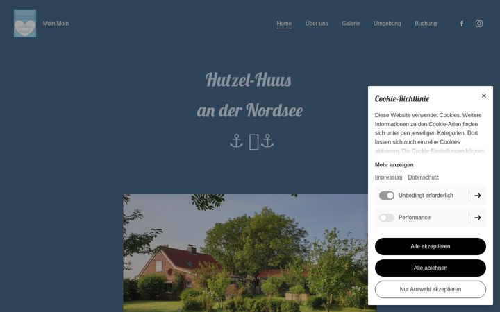 Screenshot του hutzelhuus.de