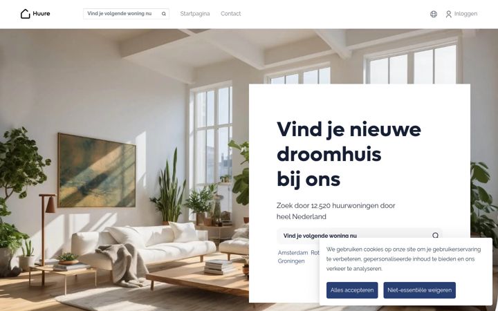 Screenshot of huure.nl