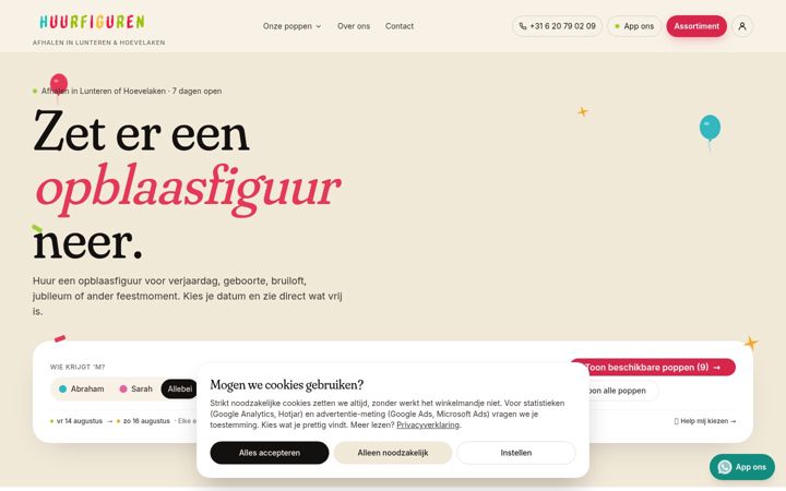 Screenshot of huurfiguren.nl