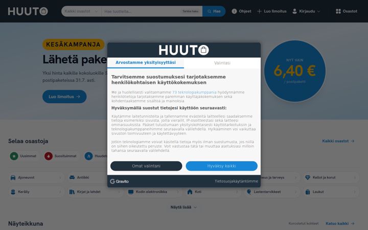 Screenshot of huuto.net