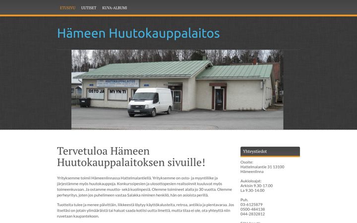 Screenshot of huutokauppalaitos.fi