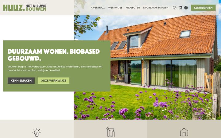 Screenshot of huuzbouw.nl