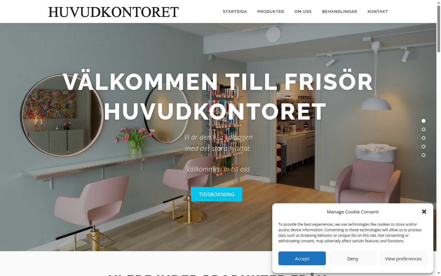 Screenshot of the consent banner shown before any interaction