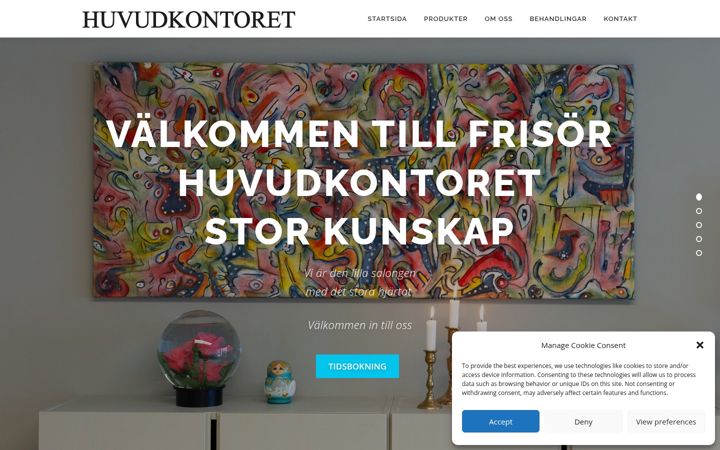 Screenshot of huvudkontoret.nu