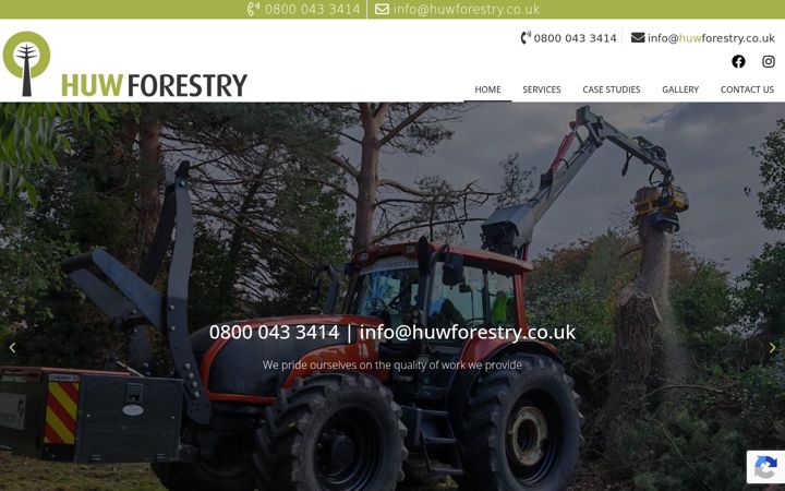 Screenshot of huwforestry.co.uk
