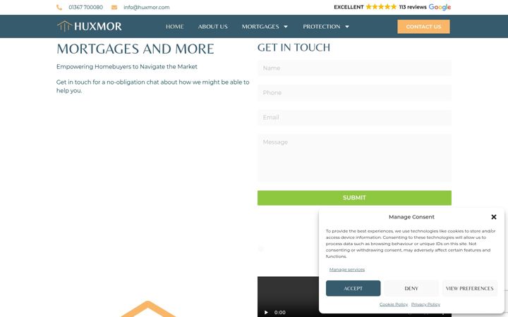 Screenshot of huxmor.com