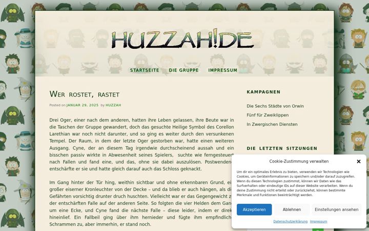 Screenshot of huzzah.de