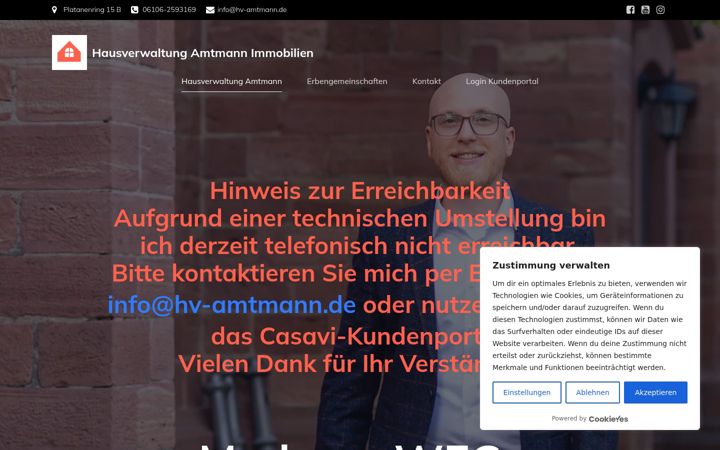 Ekraanipilt saidist hv-amtmann.de