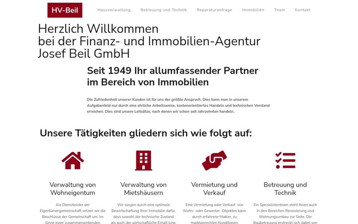 Screenshot of hv-beil.de