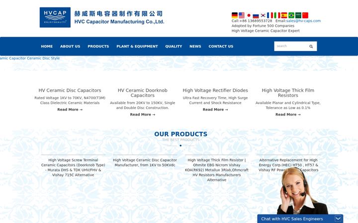 Screenshot of hv-caps.com