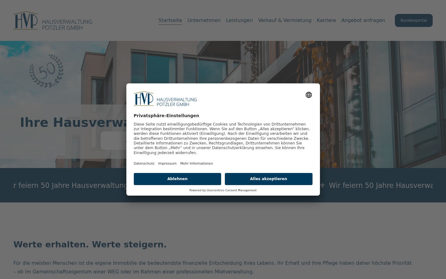 Screenshot tal-banner tal-kunsens muri qabel kwalunkwe interazzjoni