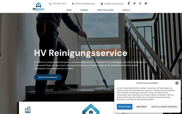 Screenshot ta' hv-reinigung.de