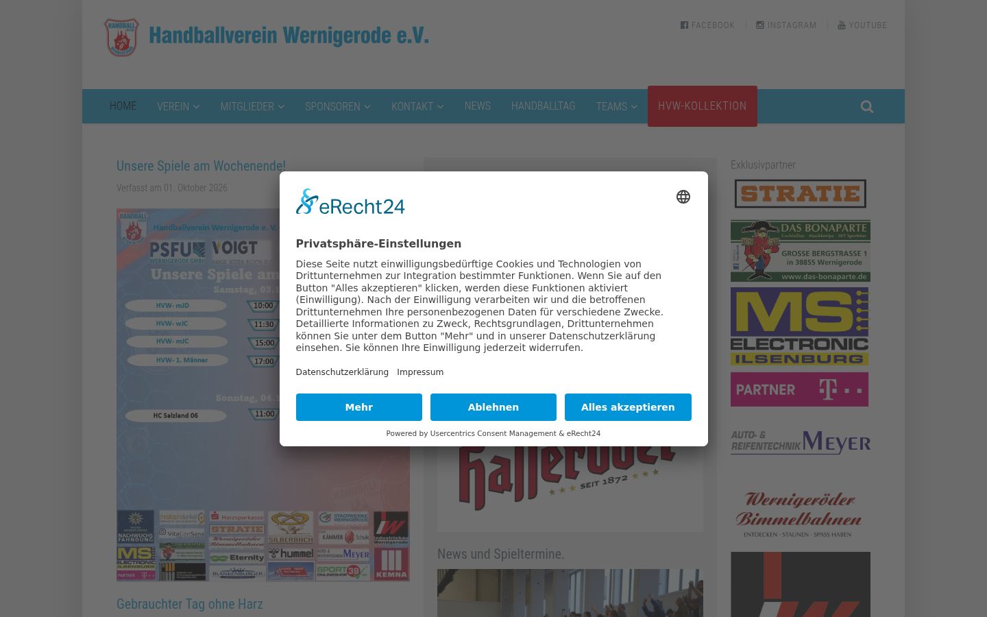 Capture d'écran de la bannière de consentement affichée avant toute interaction
