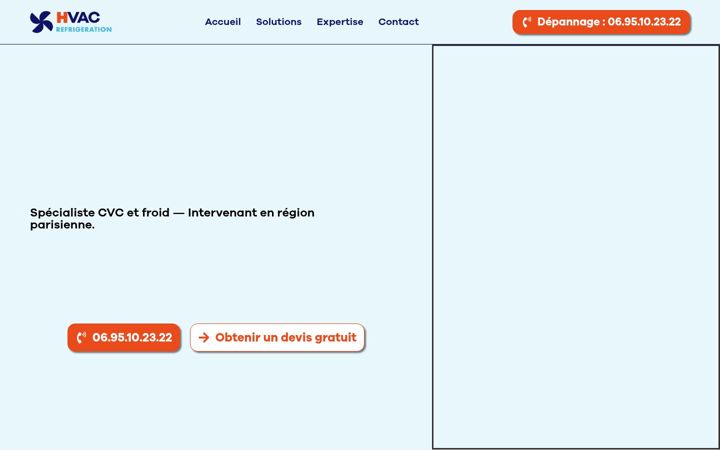 Screenshot of hvac-refrigeration.fr