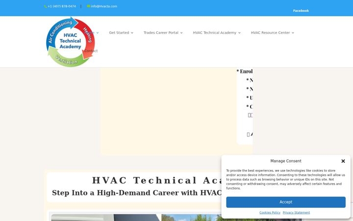Screenshot of hvacta.com