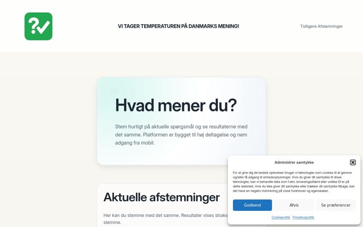 Screenshot of hvadmenerdu.dk