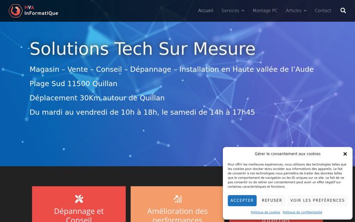 Screenshot of hvainformatique.fr