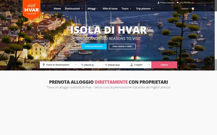 Screenshot of hvar-croazia.it