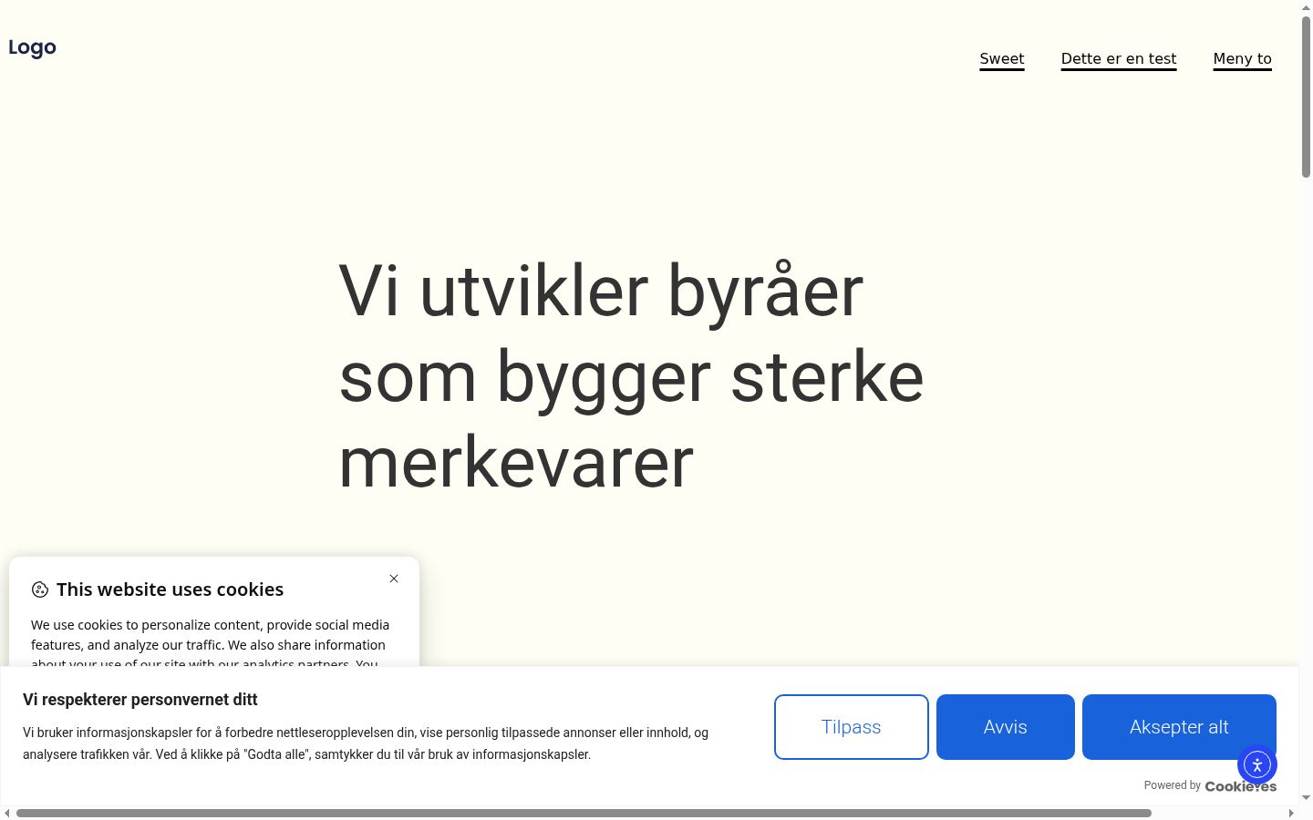 Screenshot tal-banner tal-kunsens muri qabel kwalunkwe interazzjoni