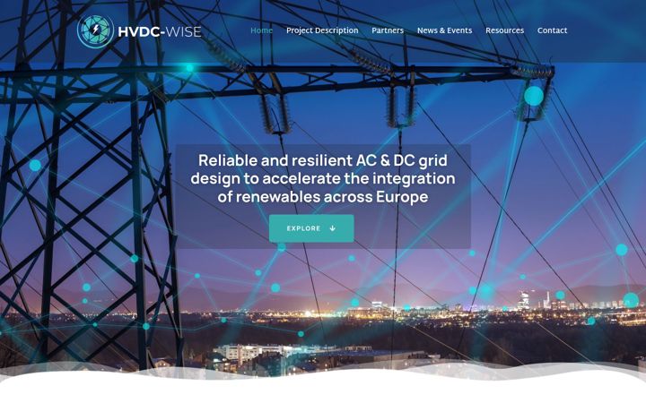 Screenshot of hvdc-wise.eu