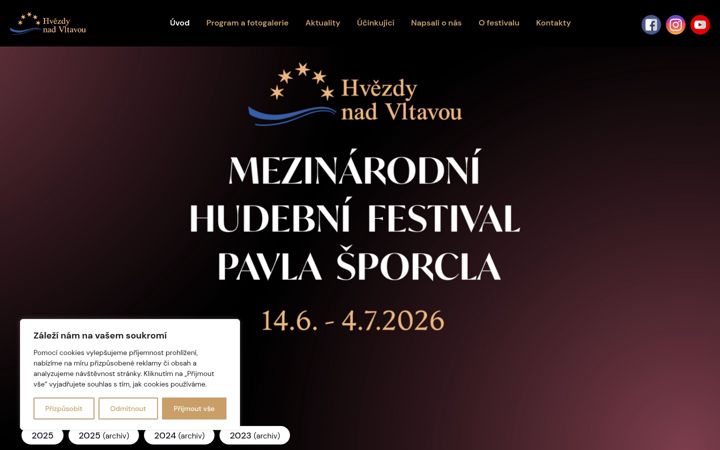 Screenshot of hvezdynadvltavou.com