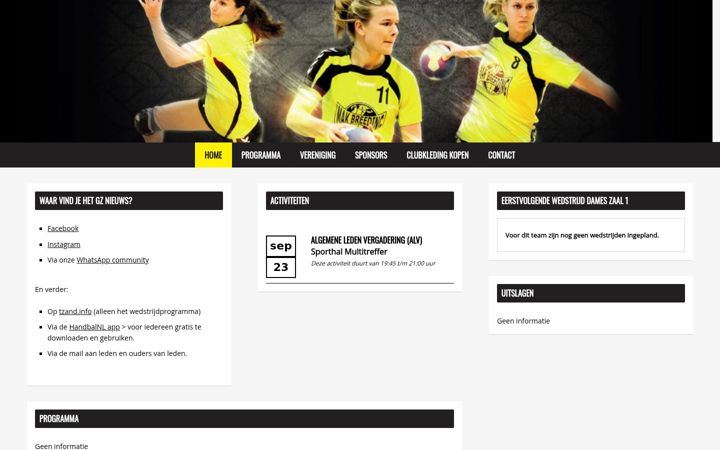 Screenshot of hvgeelzwart.nl