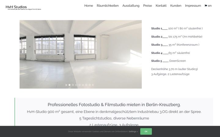 Screenshot of hvh-mietstudio.de