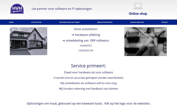 Screenshot of hvhsystems.be