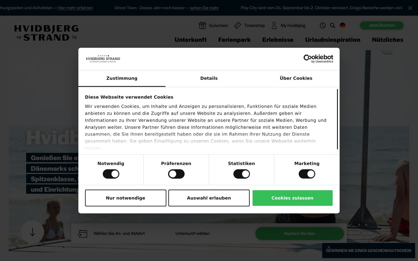 Sutikimo reklamjuostės, rodytos prieš bet kokią sąveiką, ekrano kopija