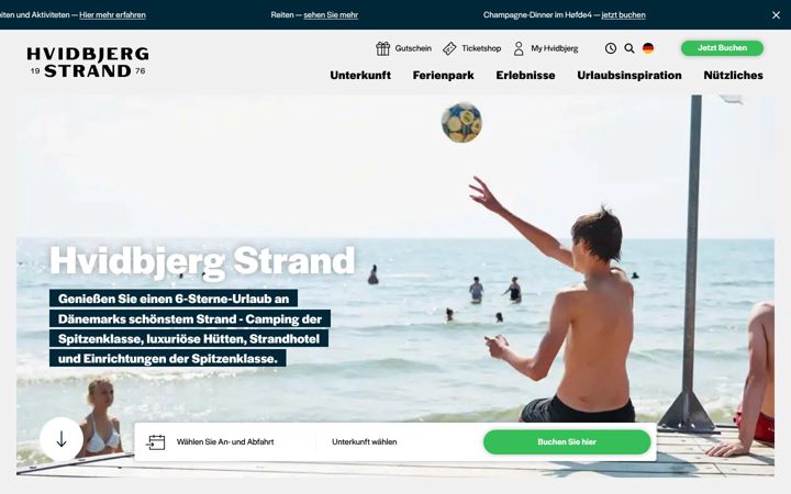 Posnetek zaslona hvidbjergstrand.de
