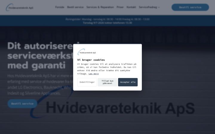 Zrzut ekranu hvidevareteknik.dk