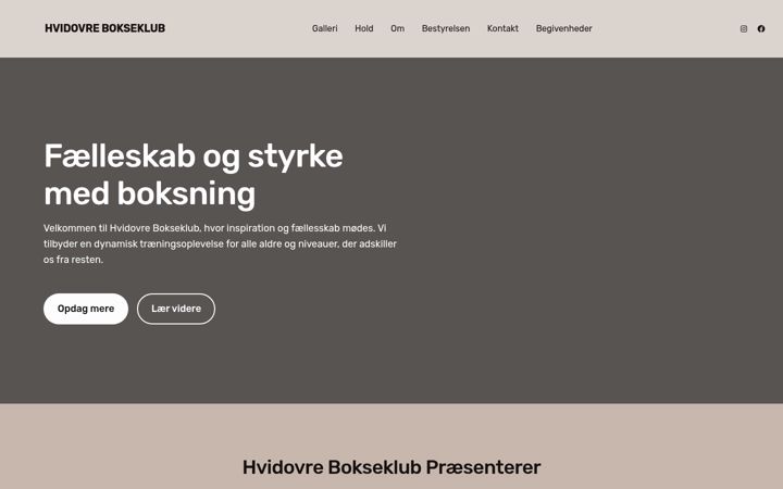 Screenshot of hvidovrebokseklub.dk