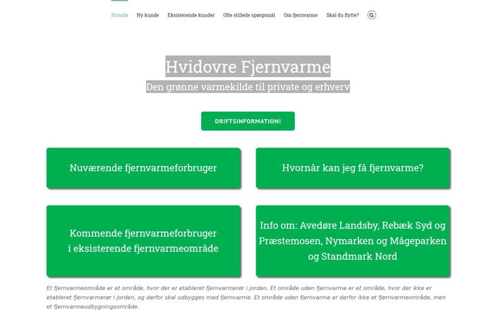 Screenshot of hvidovrefjernvarme.dk
