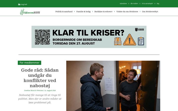 Screenshot of hvidovrenyt.dk