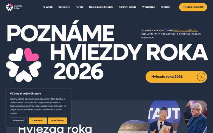 Screenshot of hviezdaroka.sk