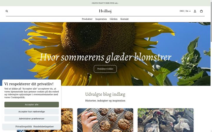 Screenshot of hvilhoej.dk