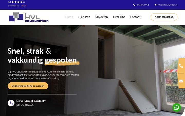 Screenshot of hvlspuitwerken.nl