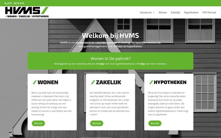 Screenshot of hvms.nl