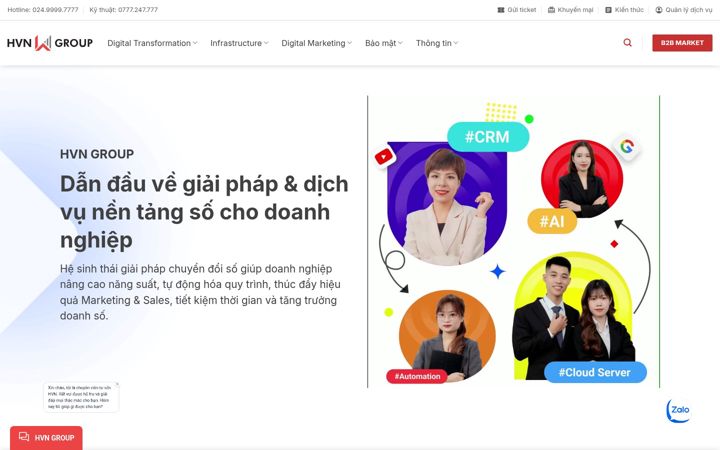 Screenshot stránky hvn.vn