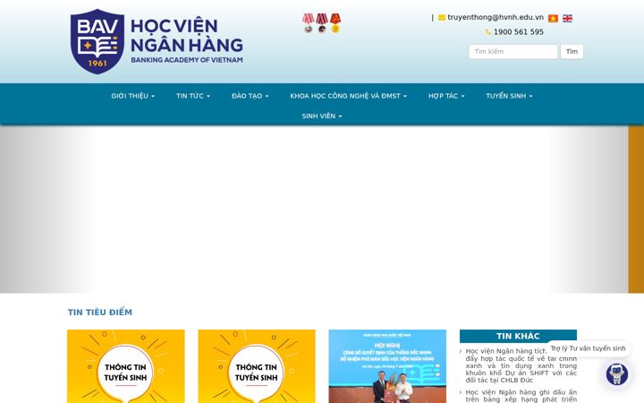 Skjermbilde av hvnh.edu.vn
