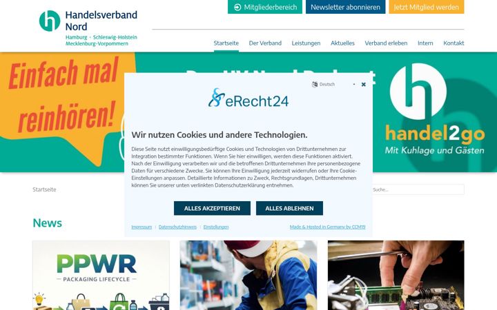 Screenshot of hvnord.de