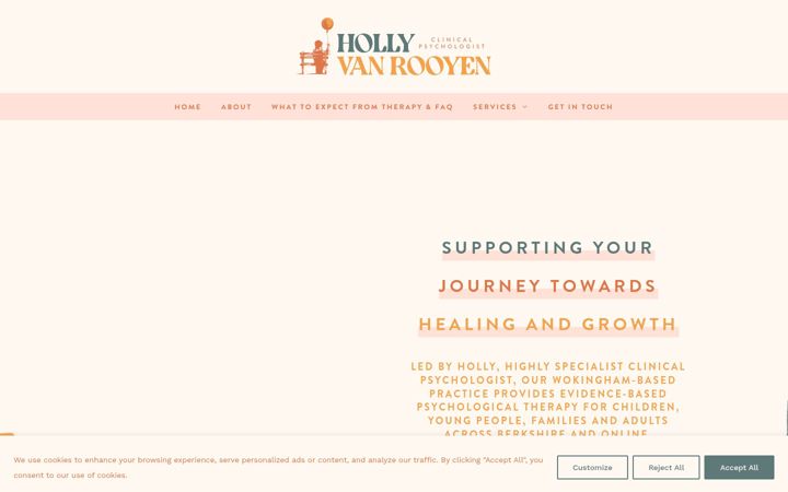 Screenshot of hvrclinicalpsychology.co.uk