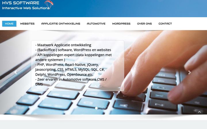 Screenshot of hvssoftware.nl