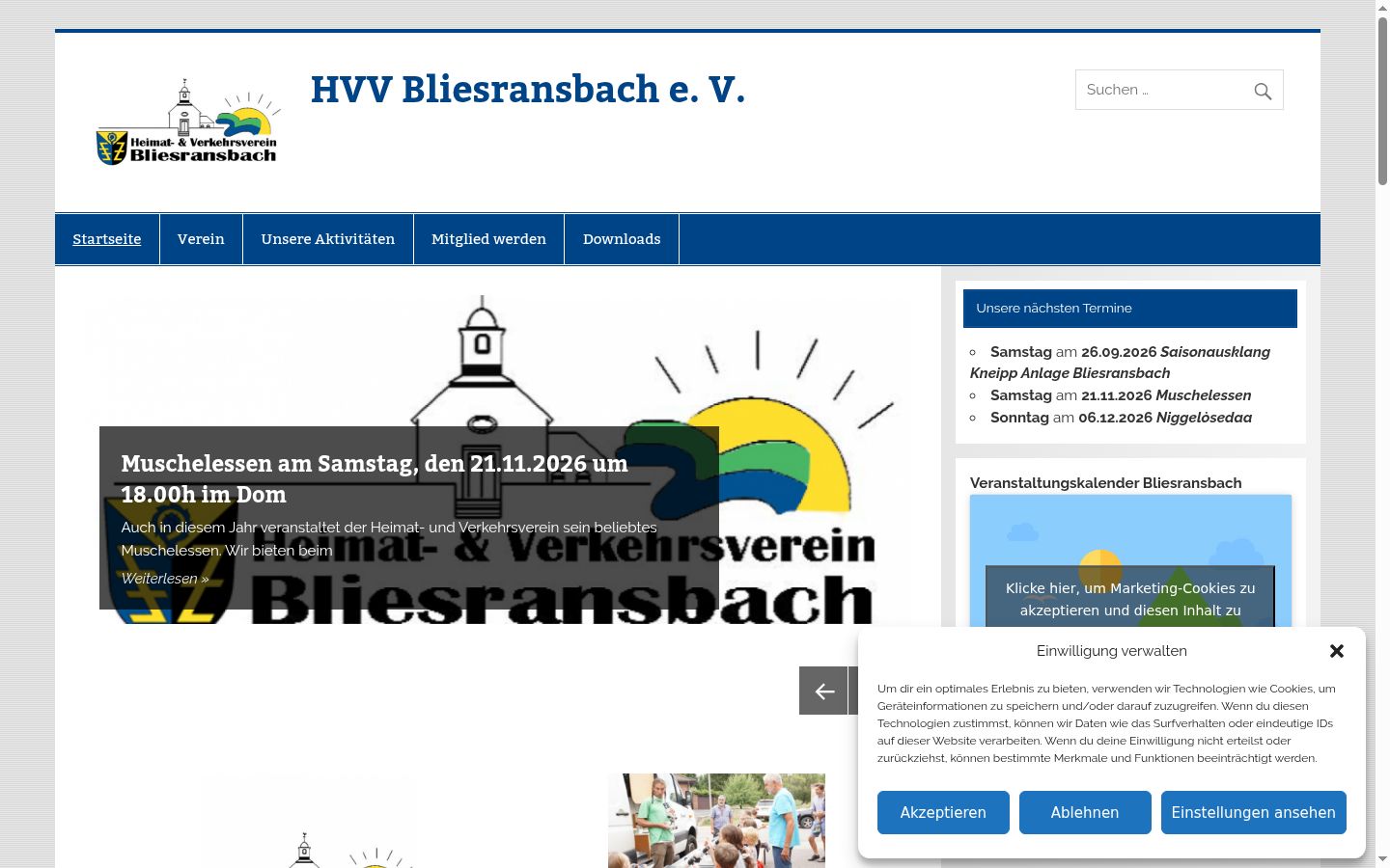 Screenshot tal-banner tal-kunsens muri qabel kwalunkwe interazzjoni