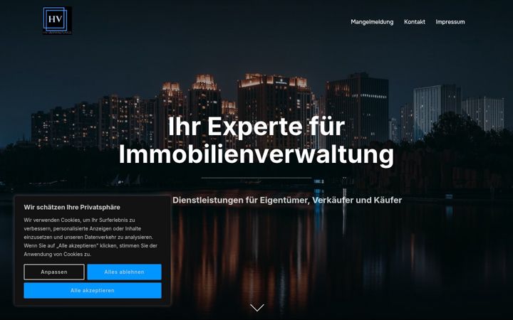Screenshot of hvverwaltungs.de