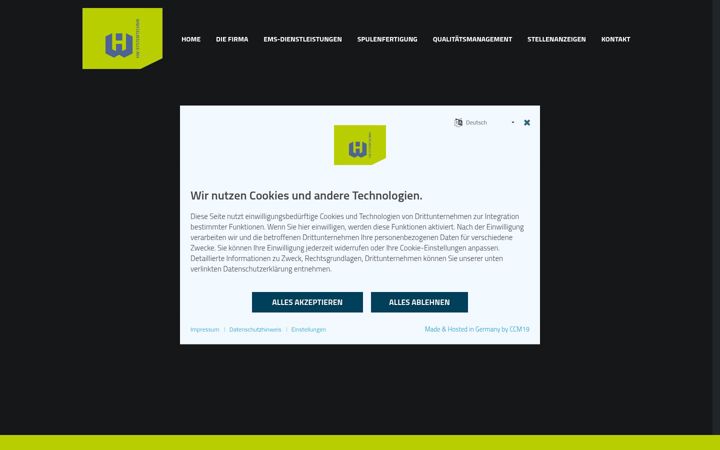 Screenshot of hw-systemtechnik.de