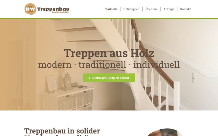 Snímek obrazovky hw-treppenbau.de