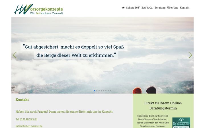 Snímek obrazovky hw-vorsorgekonzepte.de