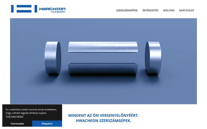 Screenshot of hwacheon-hungary.hu