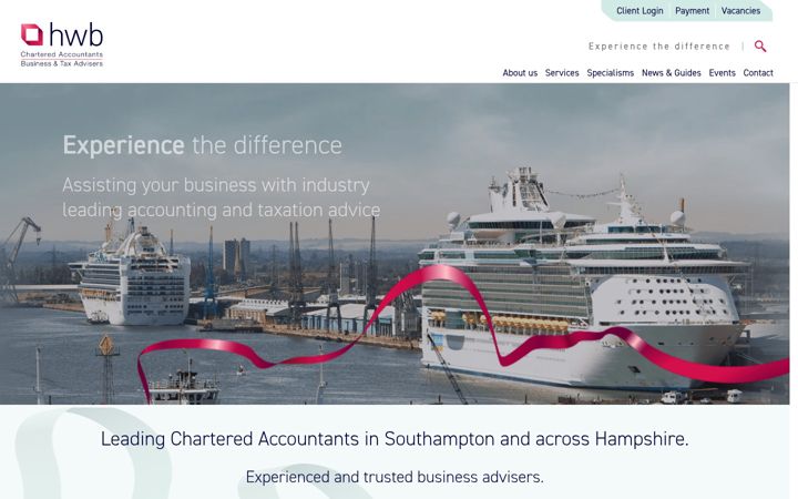 Screenshot of hwb-accountants.com